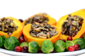 Rice Stuffed Acorn Squash