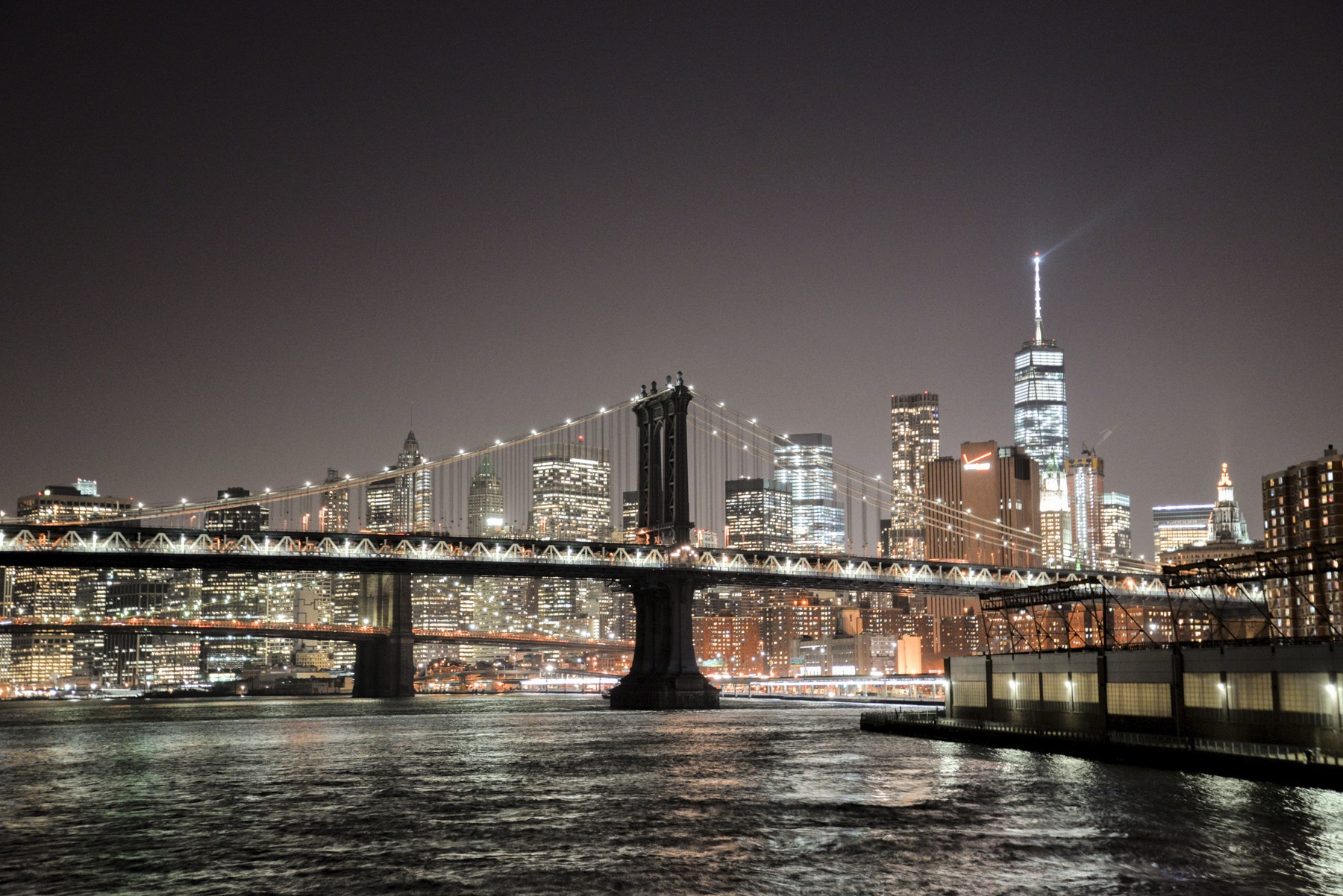 Manhattan Bridge and Freedom Tower