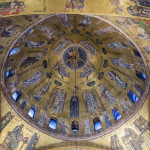 Major dome ceiling in St. Mark's Basilica in Venice, Italuy