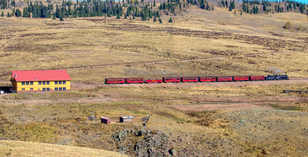 Leaving Osier Station on Cumbres and Toltec Scenic Railway