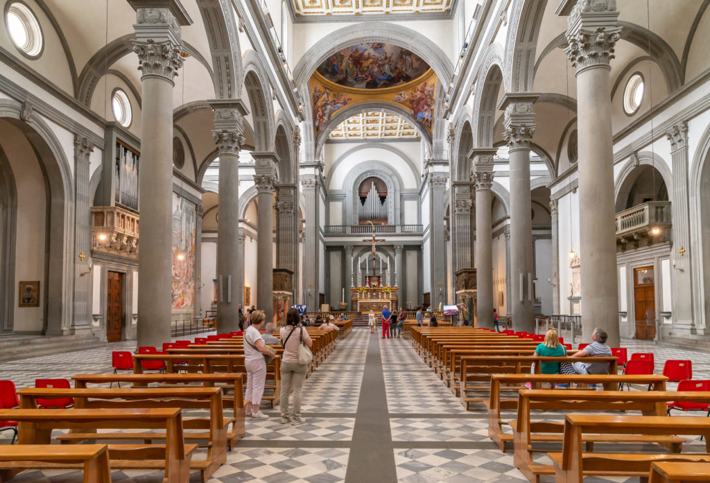 Interior of Basilica of San Lorenzo. Florence Must Visit - The Medici Chapel