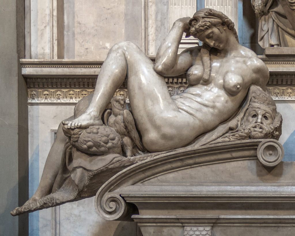Michelangelo's allegorical sculpture of "Night", Florence Must Visit - The Medici Chapel 