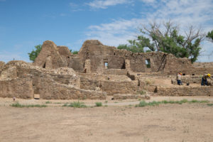 Excavation is observed while exploring the Aztec Ruins