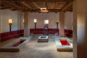 Interior of Great Kiva seen while exploring the Aztec Ruins