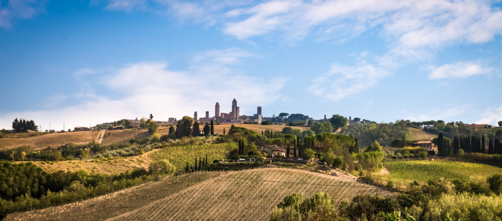 San Gimignano is one of the hill towns of Tuscany